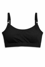 3'lü Set Pamuklu Basic Bralet | Çıkarılabilir Pedli, Ayarlanabilir İp Askılı - Siyah + Beyaz + Gri - Görsel 3