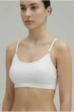 3'lü Set Pamuklu Basic Bralet | Çıkarılabilir Pedli, Ayarlanabilir İp Askılı - Siyah + Beyaz + Gri - Görsel 8