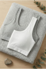 2'li Paket Fitilli Bralet Büstiyer Esnek Seamless Sütyen Günlük Spor Crop Top - Görsel 6