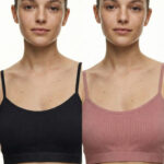 2'li Set Fitilli İp Askılı Basic Crop Büstiyer Atlet