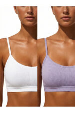 2'li Set Fitilli İp Askılı Basic Crop Büstiyer Atlet - Görsel 4